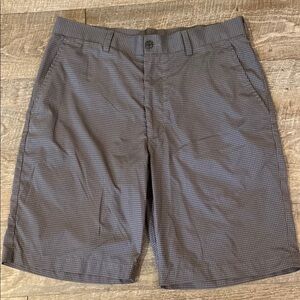 Men's Gray GOLF Checkered Flat Front Shorts